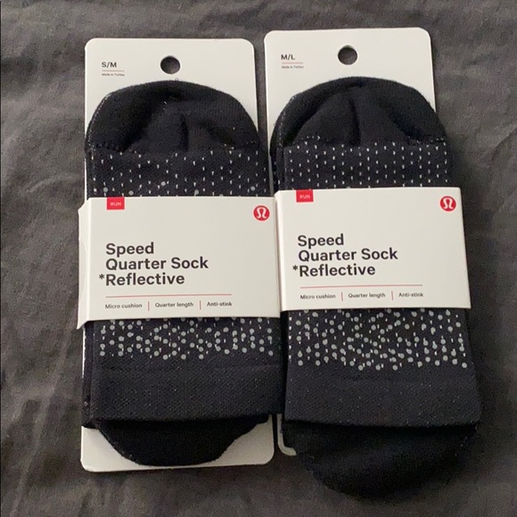 Lululemon Speed Quarter Sock *Reflective - Black - Picture 6 of 6